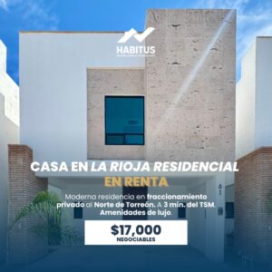 Casa en RENTA La Rioja Residencial