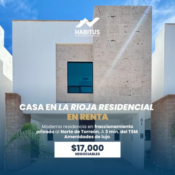 Casa en RENTA La Rioja Residencial